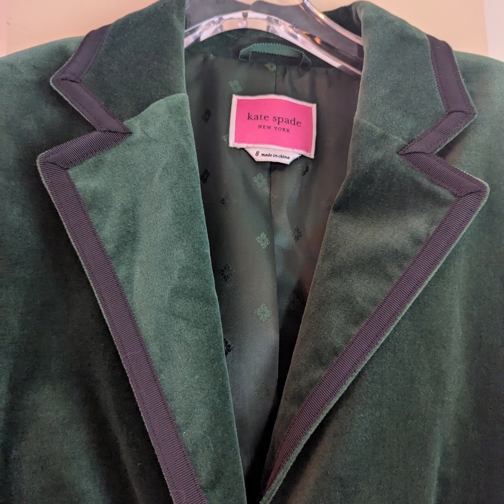 Kate Spade *Jewel Button Velvet Blazer * Size 8 - Picture 4 of 4